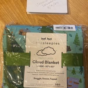 Brand new in bag Happy Camper cloud blanket Little Sleepies